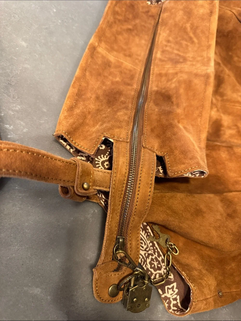 We the Free Suede Brown Women’s Tote Bag - very spacious!